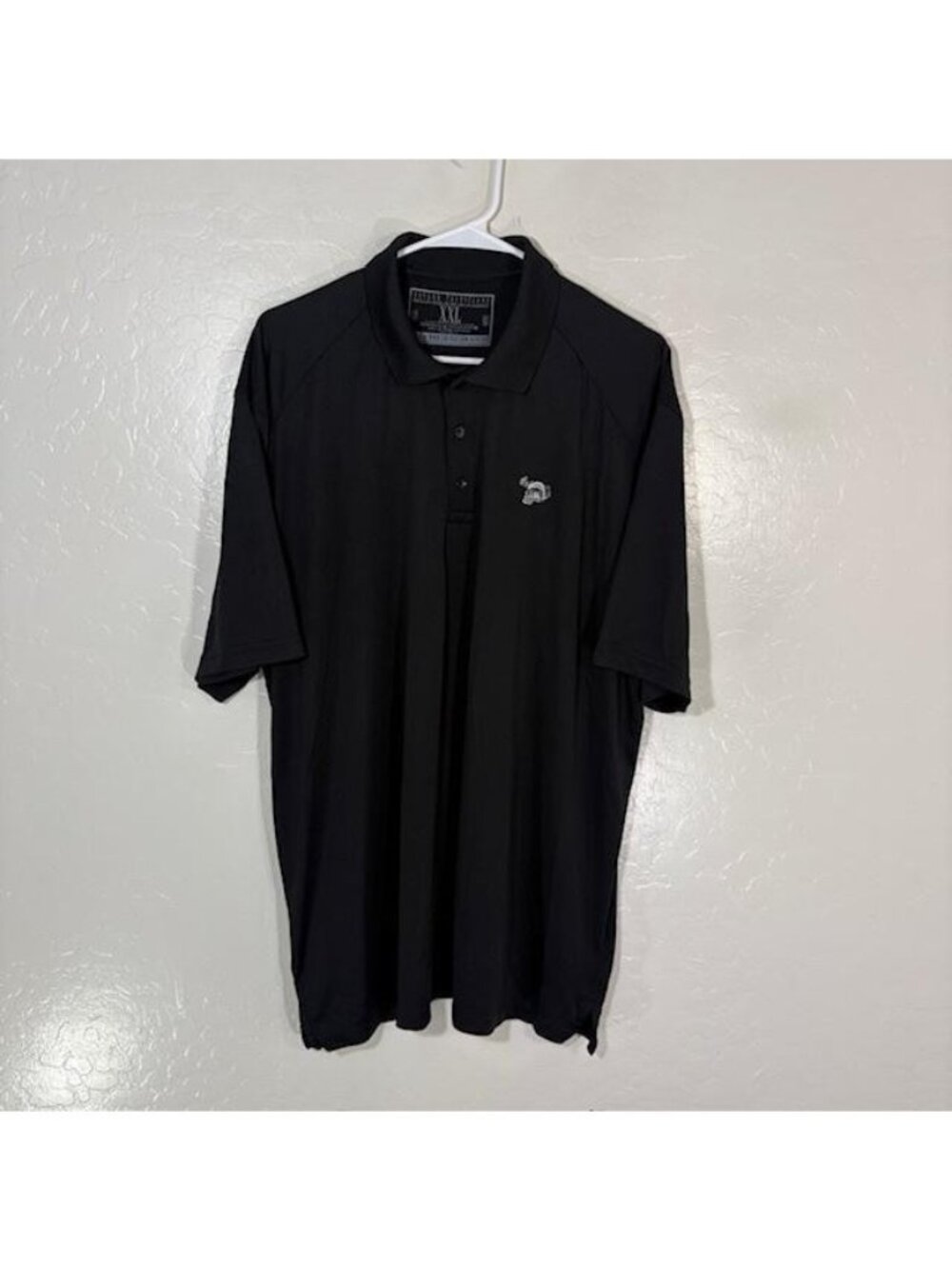 Savage Tacticians Polo Shirt Mens 2XL Black Solid Tactical Logo Performance Top